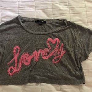 “lovely” crop top